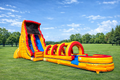 19' Dual Lane Volcano Wet & Dry Slide + Slip & Splash